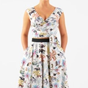 eShakti Plus WILDLIFE PRINT COTTON WRAP AND SKIRT